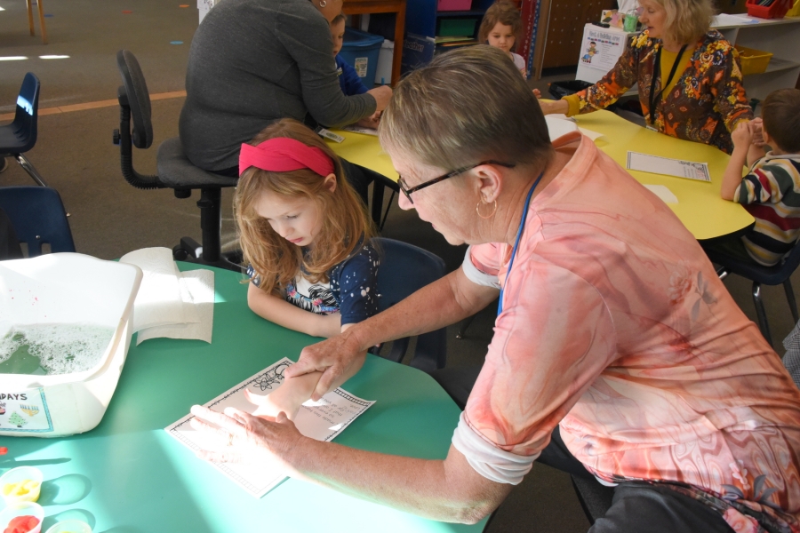 Sharon Cetrano with a preschooler.
