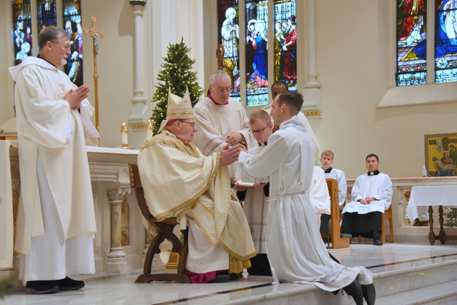 Matthew Valles promises obedience to the bishop and his successors.