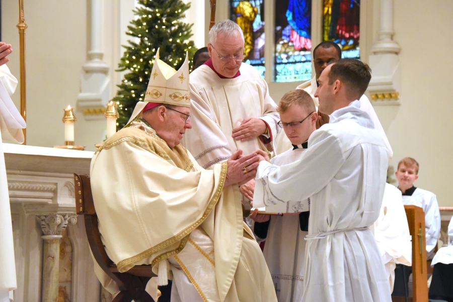 Matthew Valles promises obedience to the bishop and his successors.