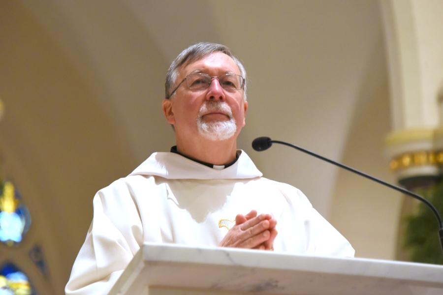 Deacon Peter Bernier shares the Gospel reading.