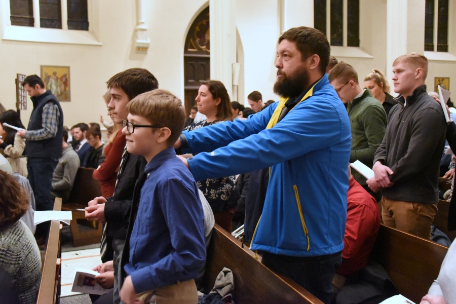 Candidates standing - Rite of Election - Cathedral of the Immaculate Conception