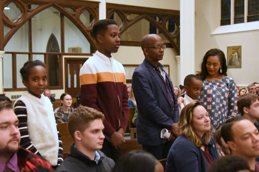 People standing - Rite of Election - Cathedral of the Immaculate Conception