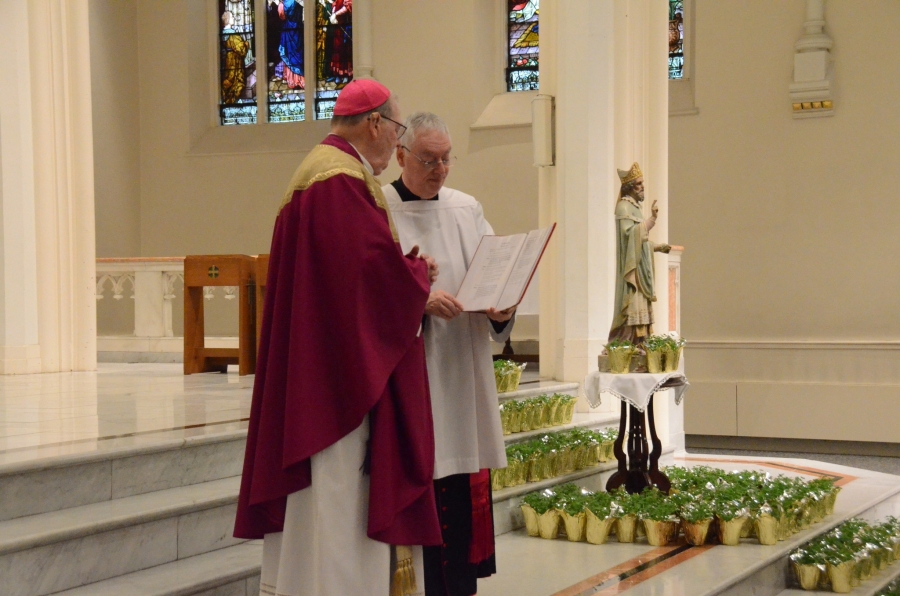 Bishop Deeley during Mass