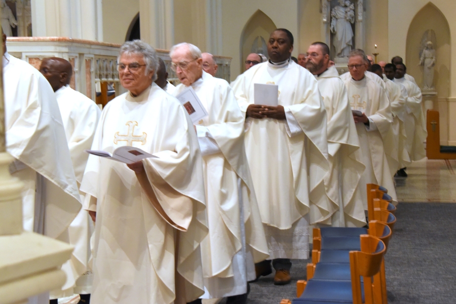 Priests in the opening procession