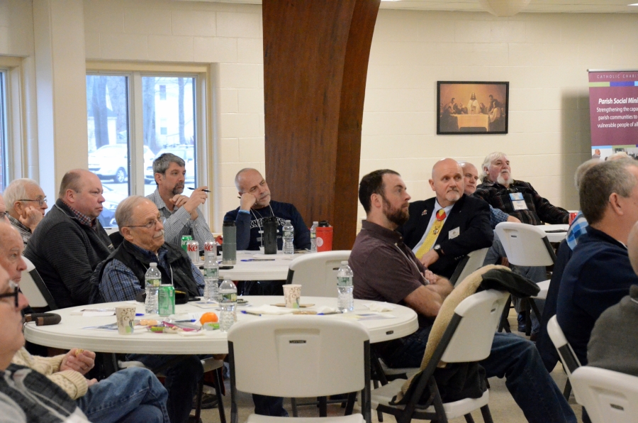 men sitting at tables