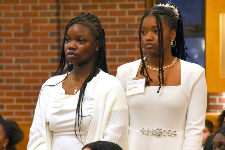 Two women who are going to be confirmed.