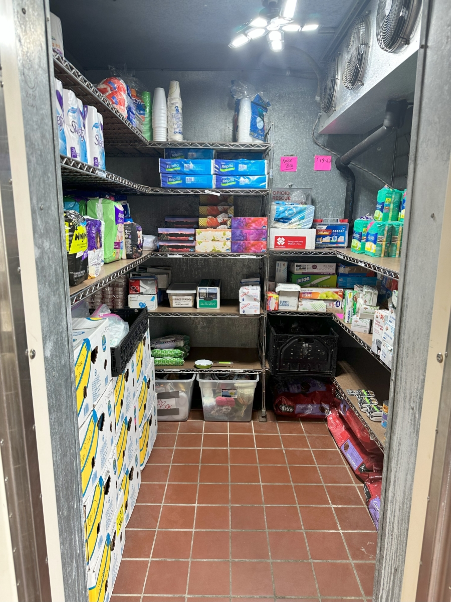 food bank storage area