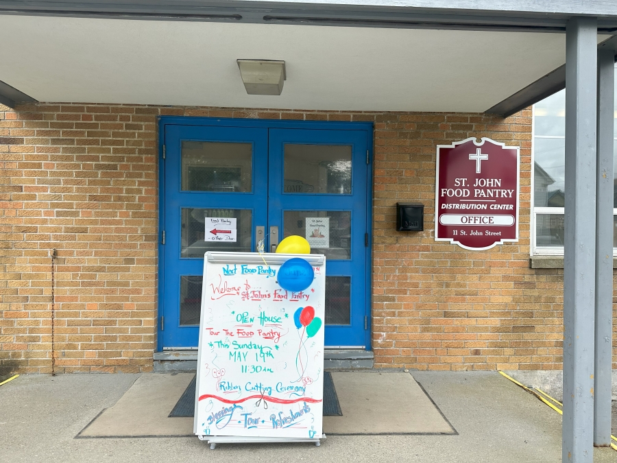 Outside location of the St. John the Baptist Food Pantry