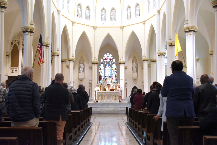 View of the cathedral from the back of the church.