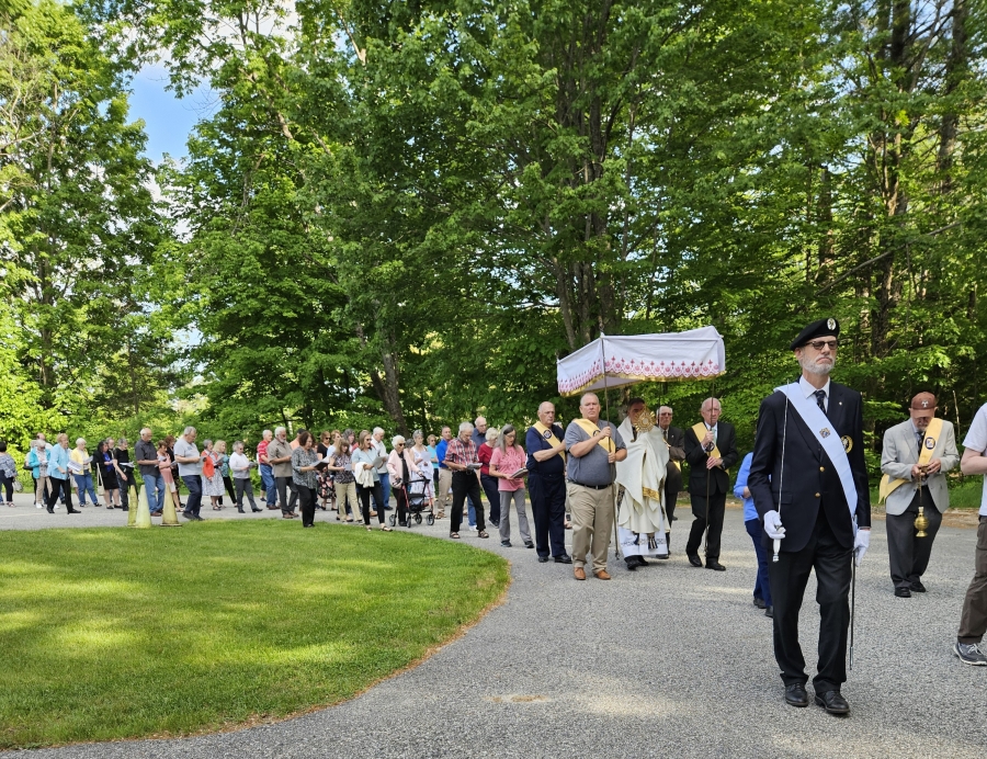 Eucharistic procession at St. Joseph Church, Bridgton