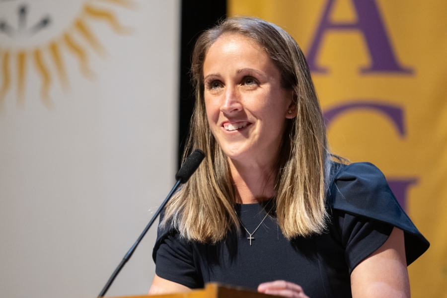 speaker at the ceremony 