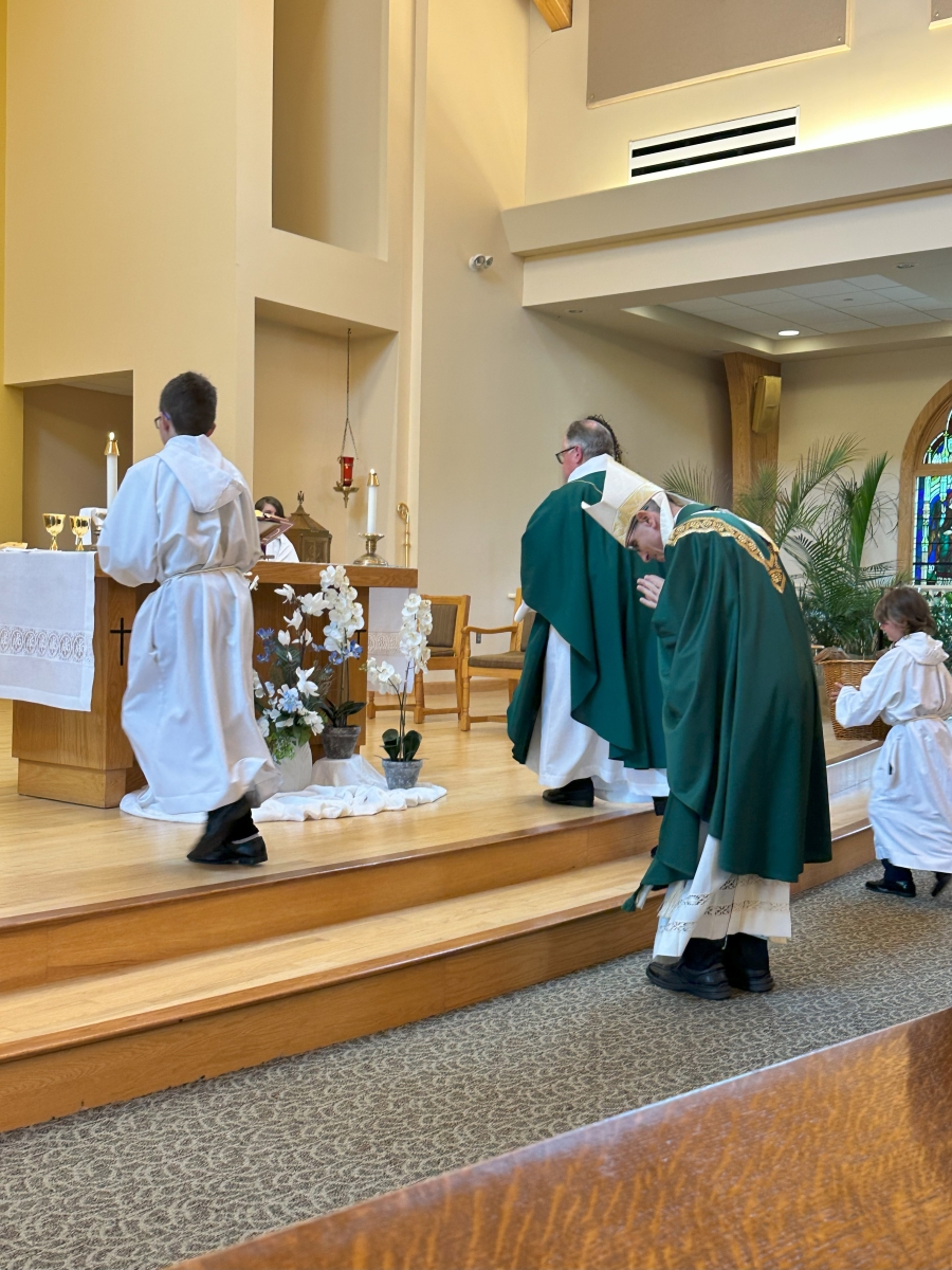 Bishop during Mass