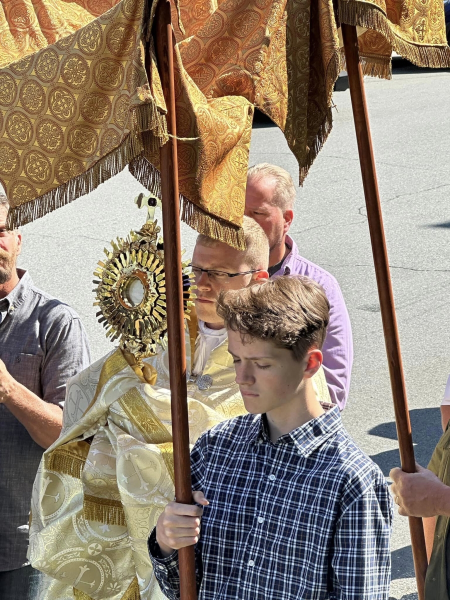 people walking in the Corpus Christi Procession