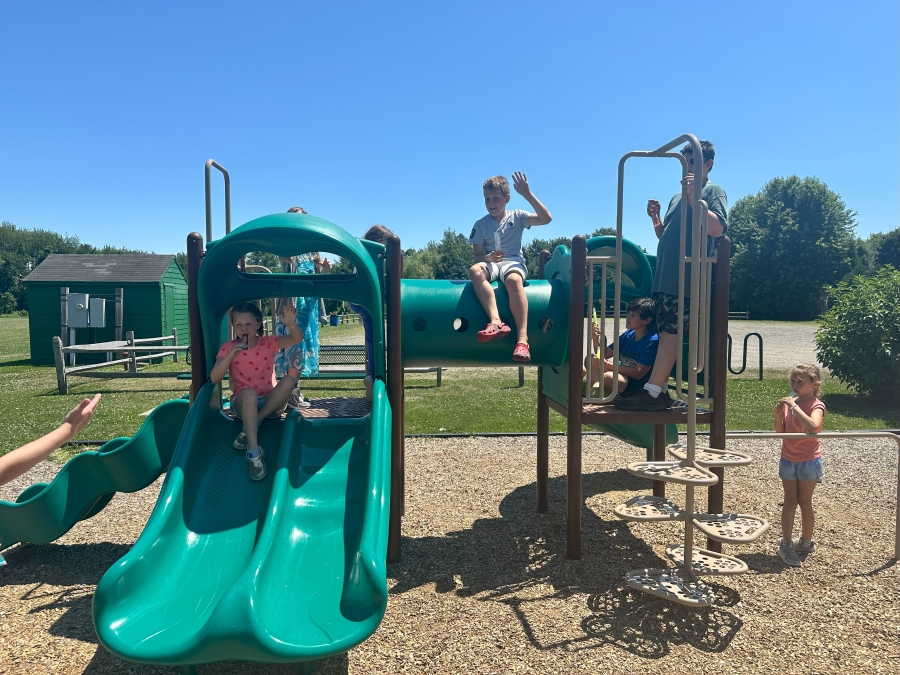 campers on the playground