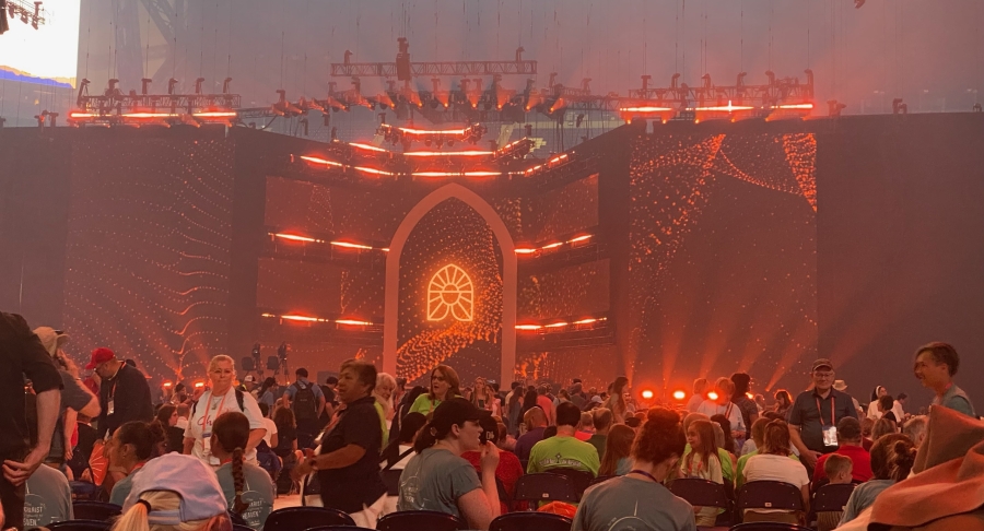 stage at the 10th National Eucharistic Congress