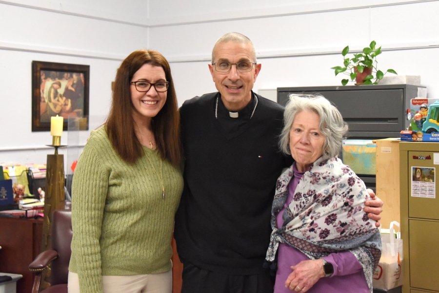 Veronica Seda, Bishop Ruggieri, and Loraine Cournoyer