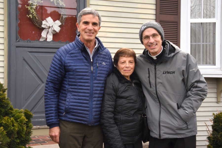 John Ruggieri, Irene Ruggieri, and Bishop James Ruggieri