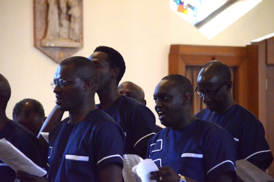 Men singing in choir