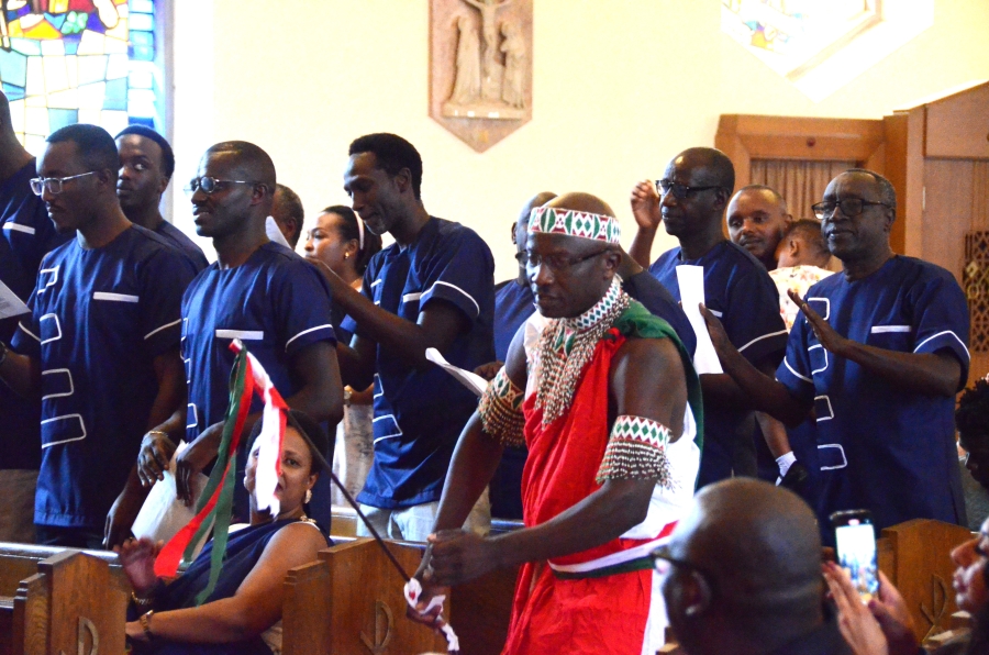 Man performing an african dance