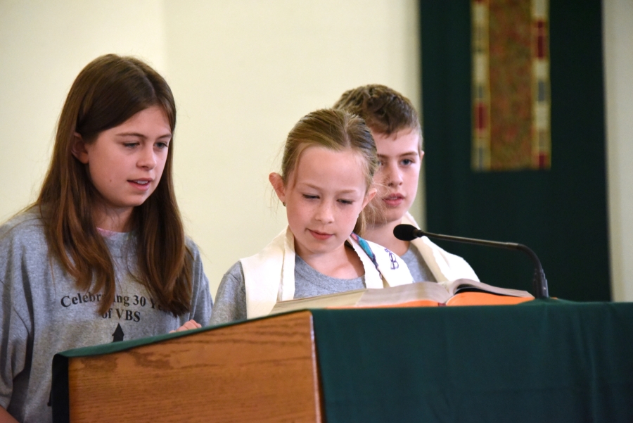 Girl shares the second reading.