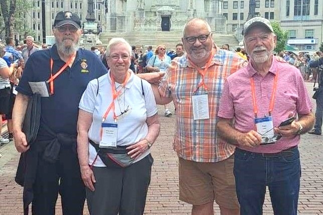 Four members of the Maine contingent including Sr. Rita-Mae Bissonnette, RSR, and Shawn Gregory