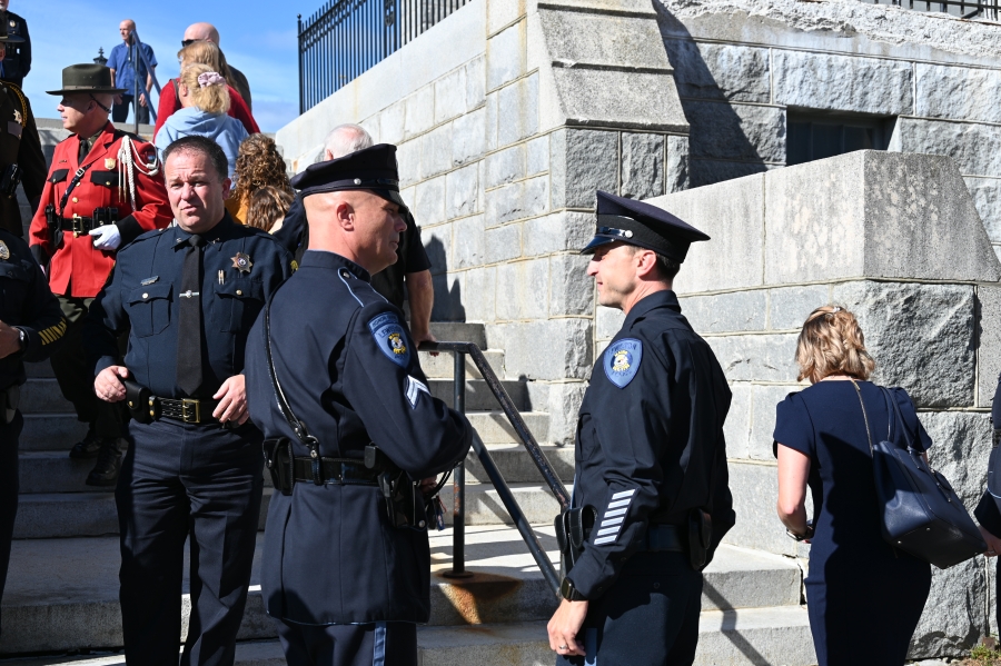 law enforcement outside of the basilica