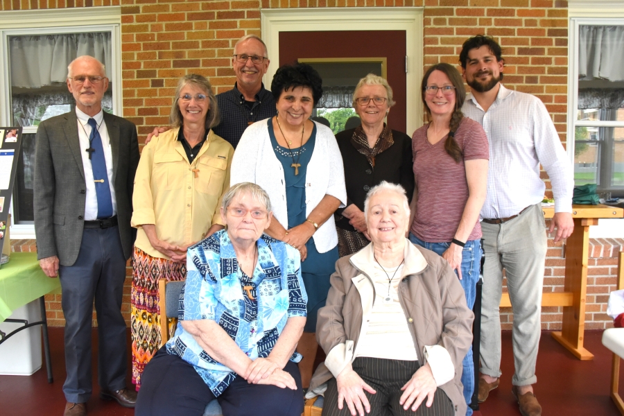 The current and discerning members of the St. John the Baptist Fraternity.