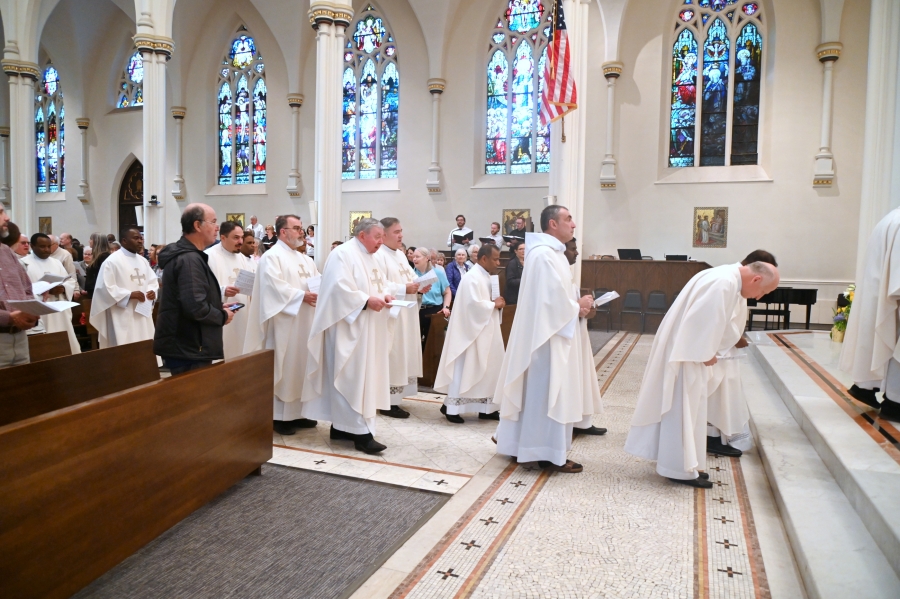 Priests in the opening procession