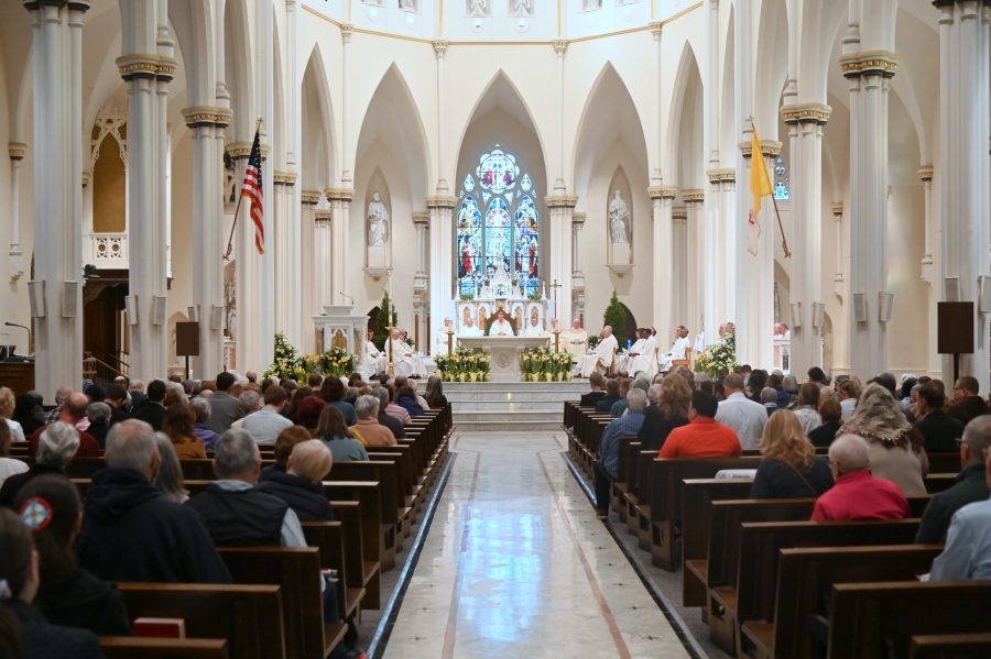 View from the back of the church