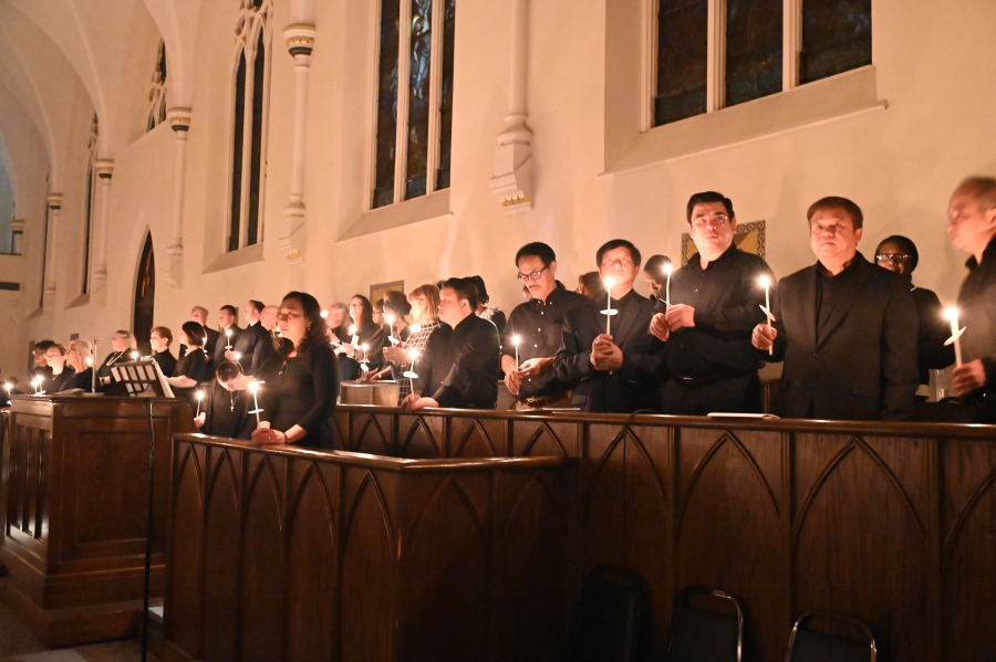 Choir with candles