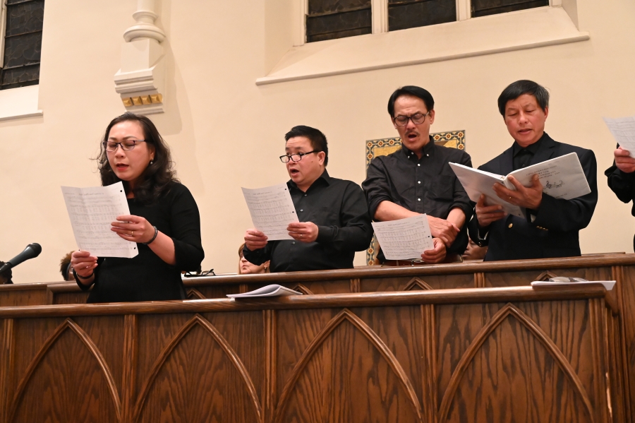 Choir singing