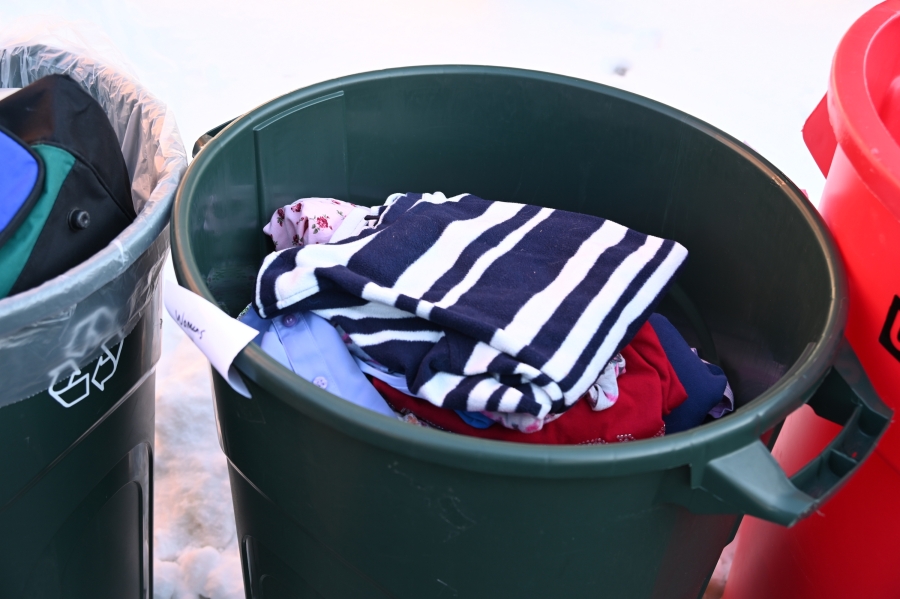 Bucket of clothes