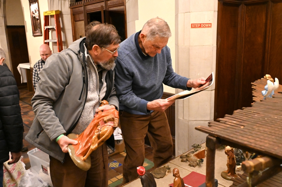 Looking over old photos of the manger.