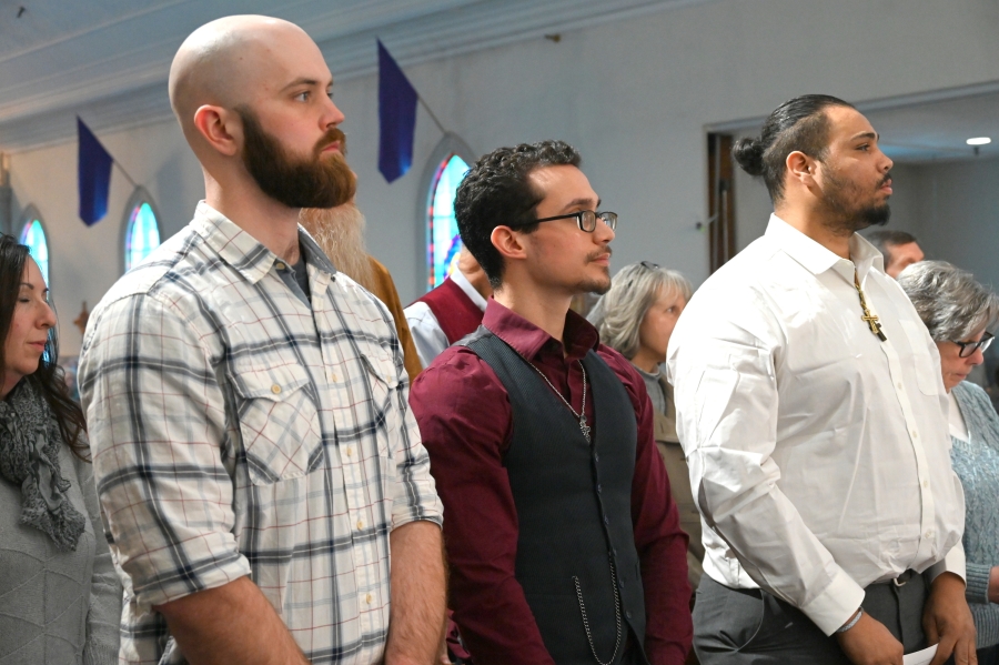 Giuseppe Lorenzoni and his godfather.