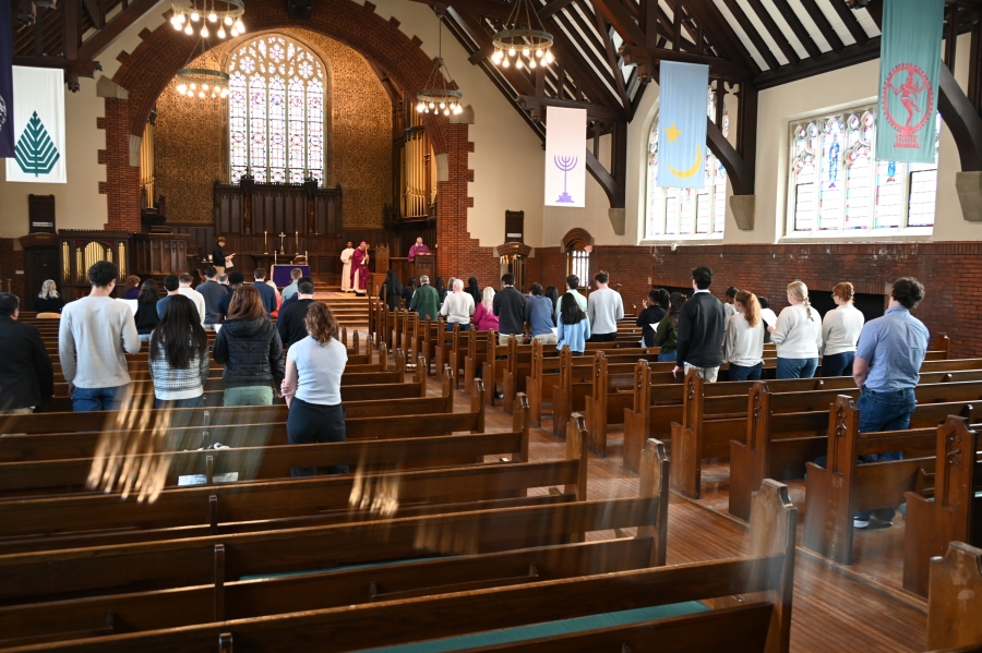 View from the back of the church