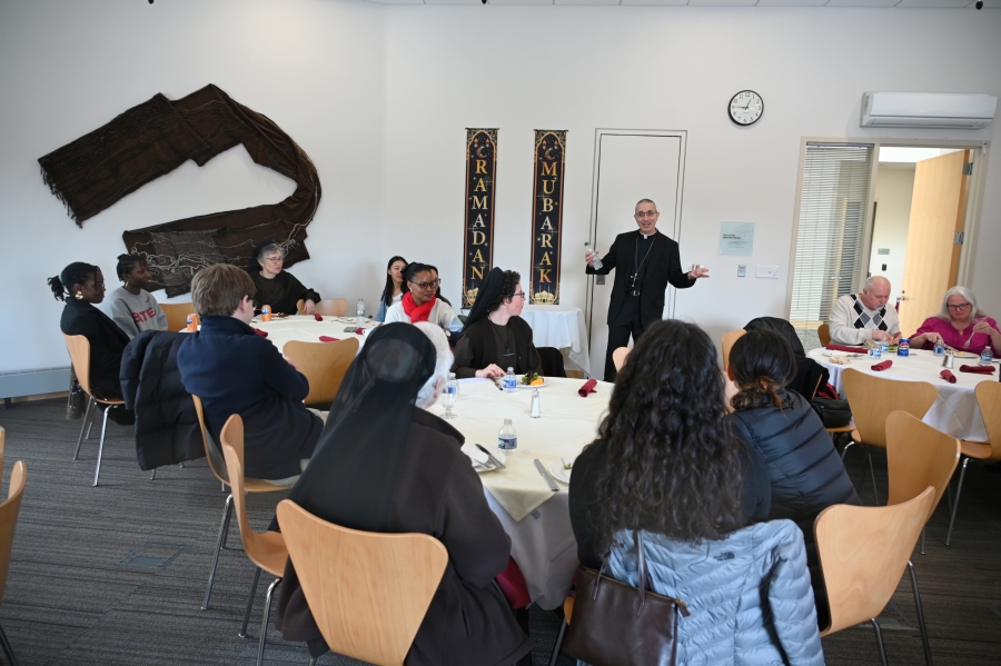 Discussion group after Mass