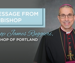 Bishop Ruggier image with words Message from Bishop Ruggieri