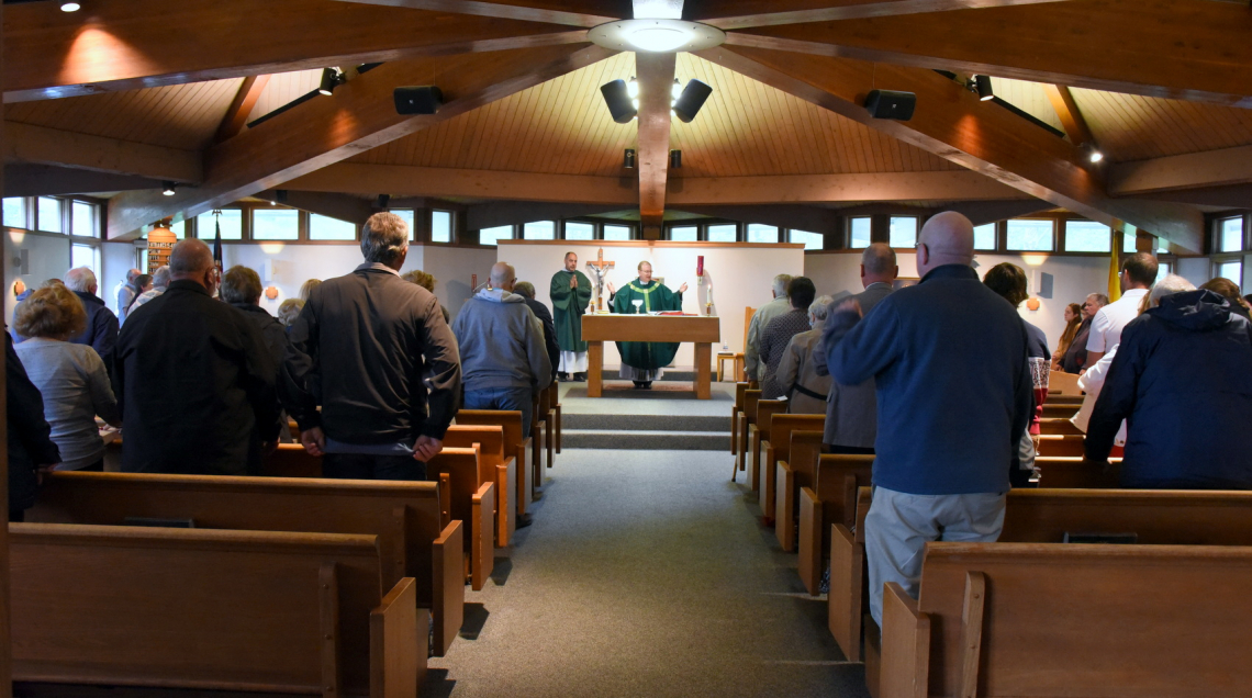 Mass at St. Matthew Church in Hampen.