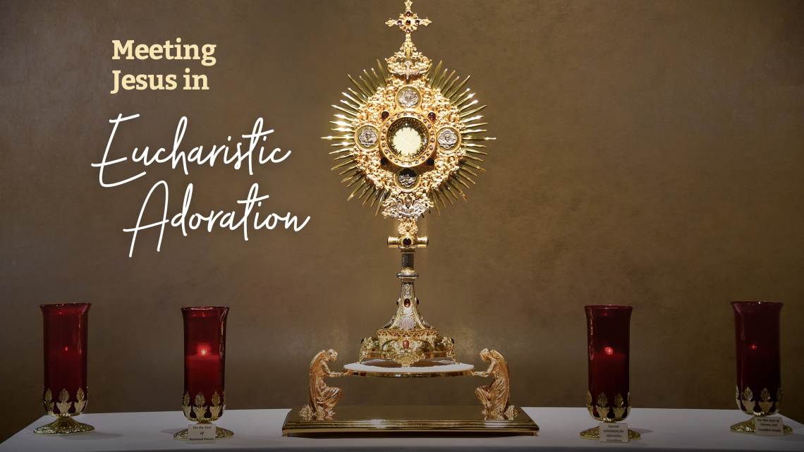 A monstrance holding the Blessed Sacrament