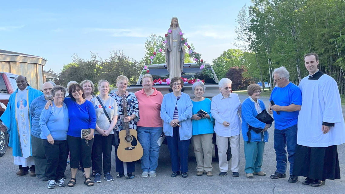 Rosary Procession in East Millinocket