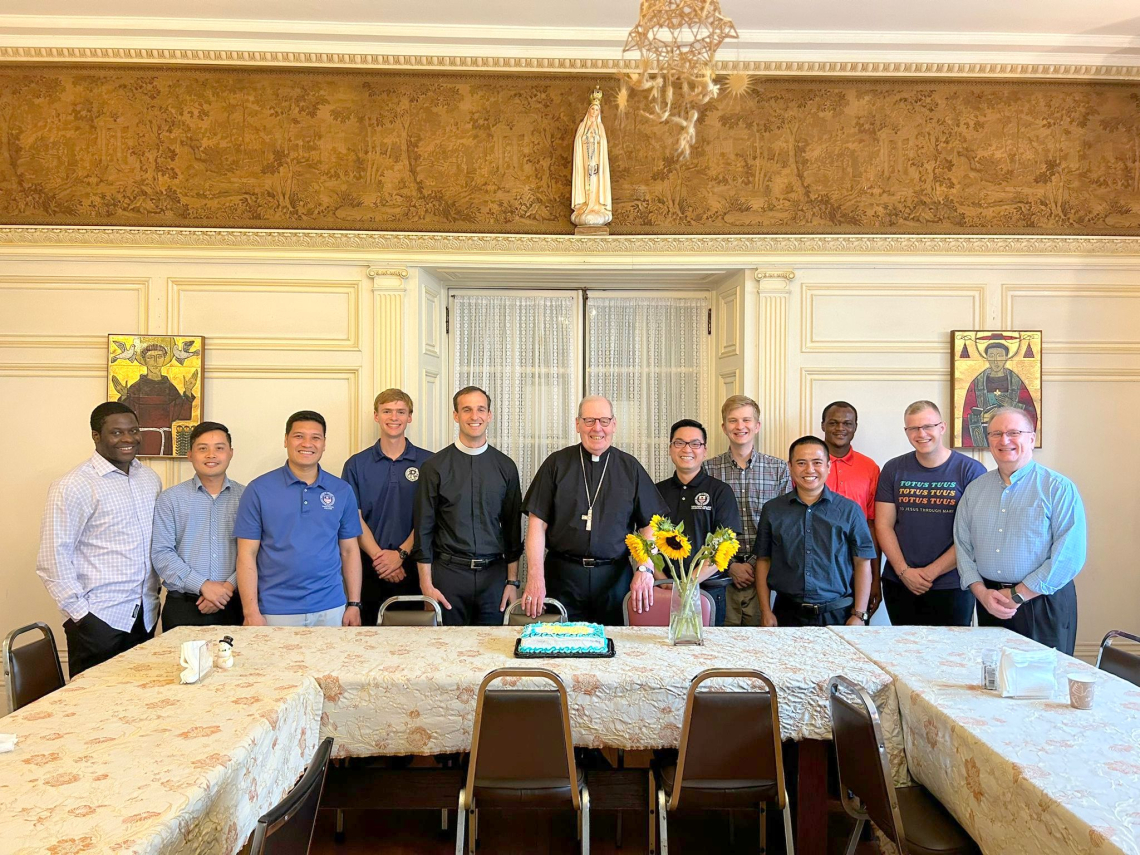 Bishop Deeley and Seminarians