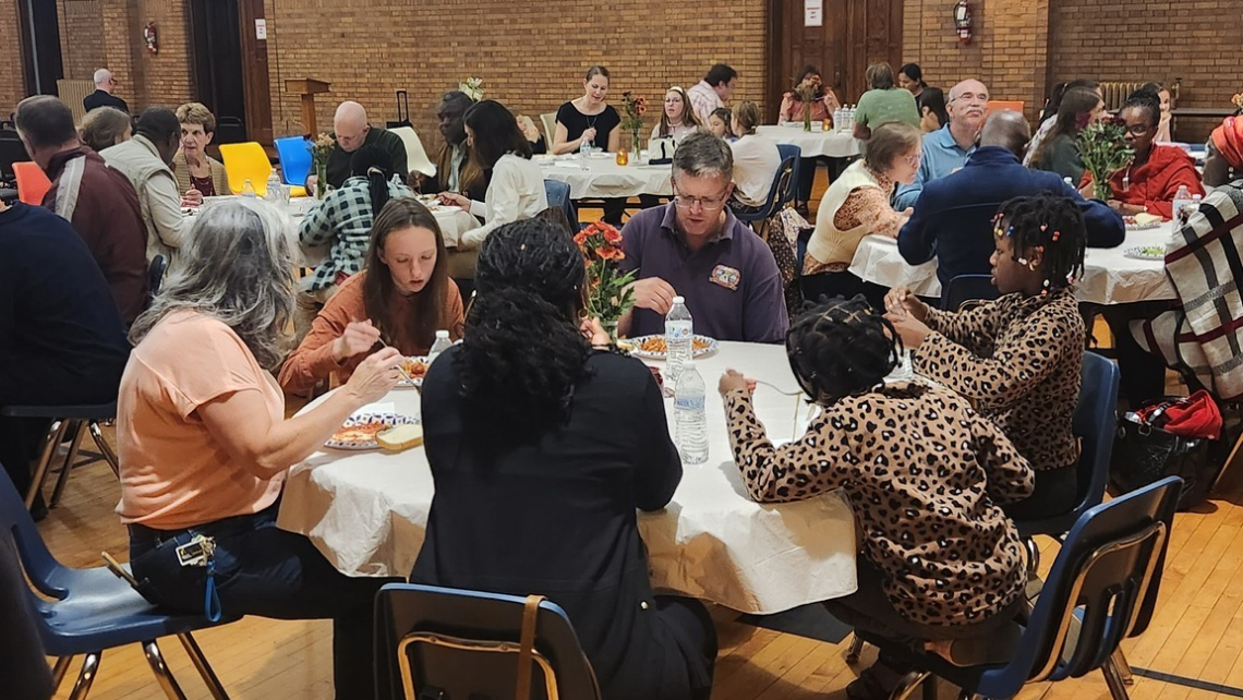 People eating dinner 