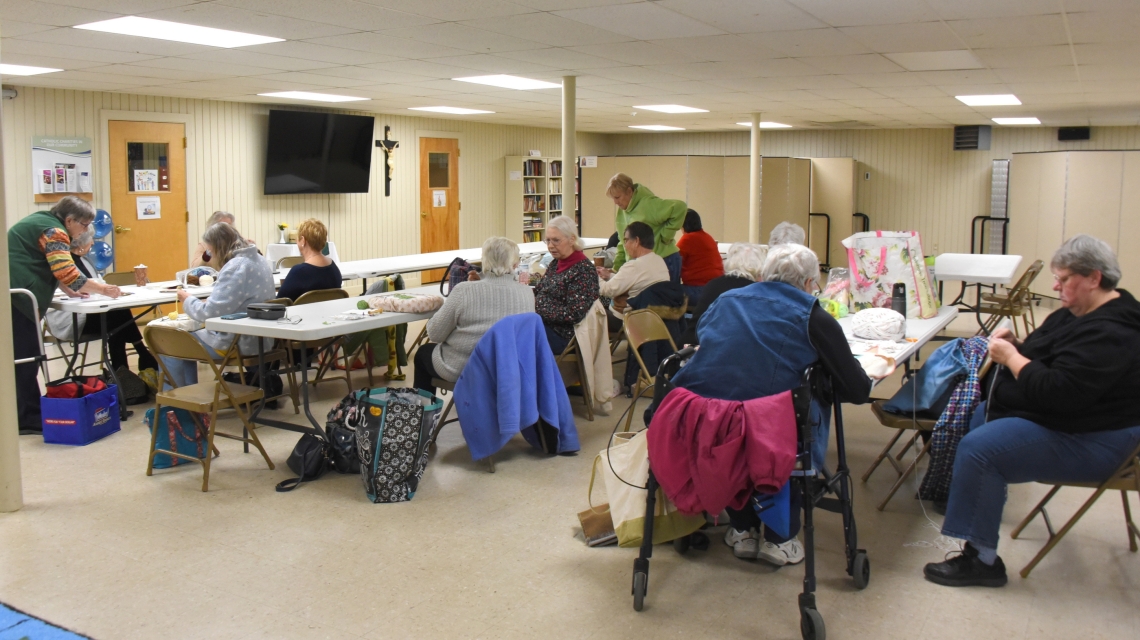 Wide photo of the group of crafters.