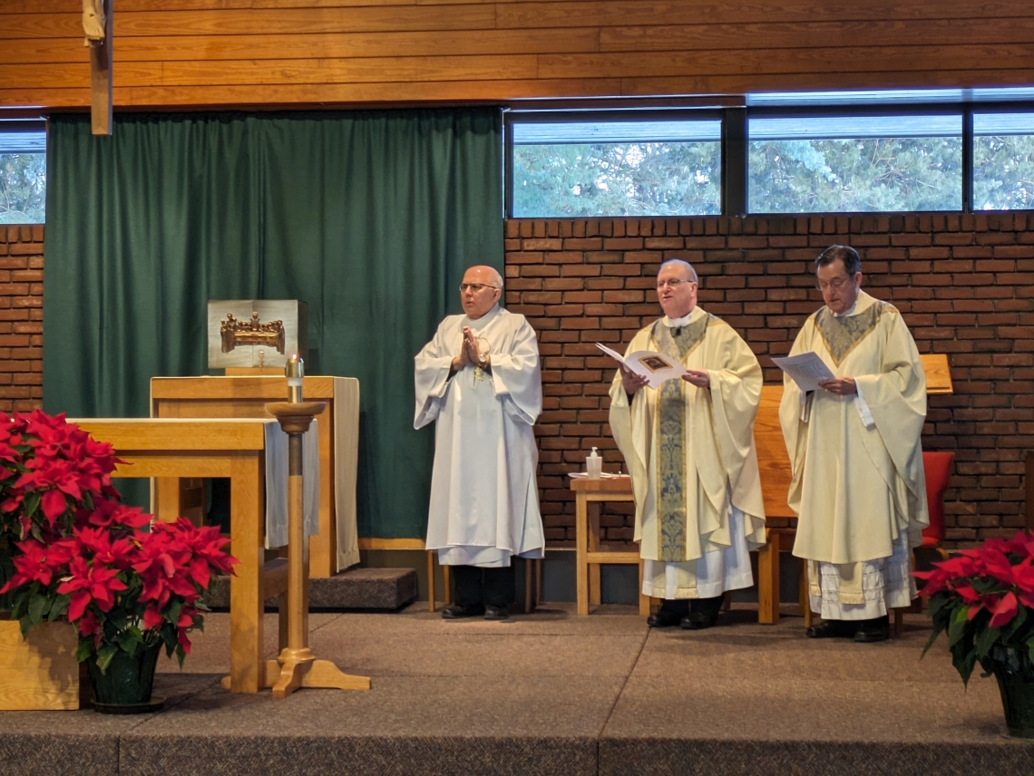 Priests on the altar