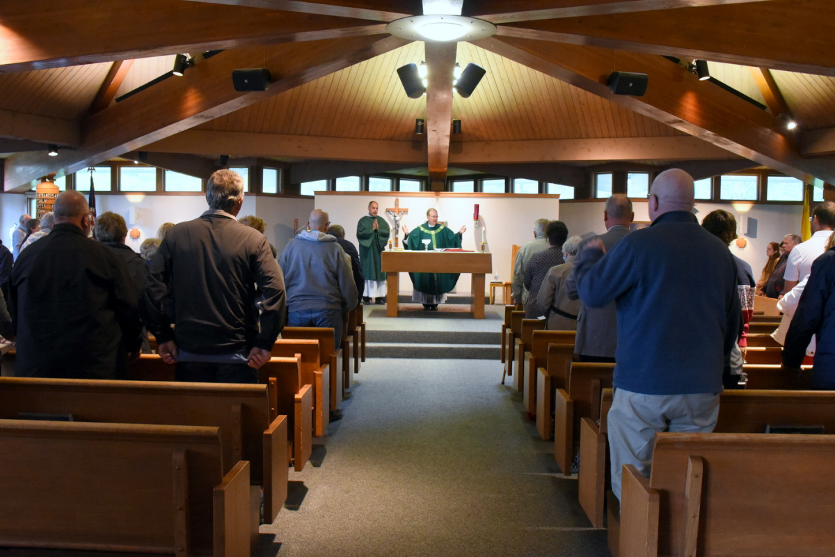 Mass at St. Matthew Church in Hampen.