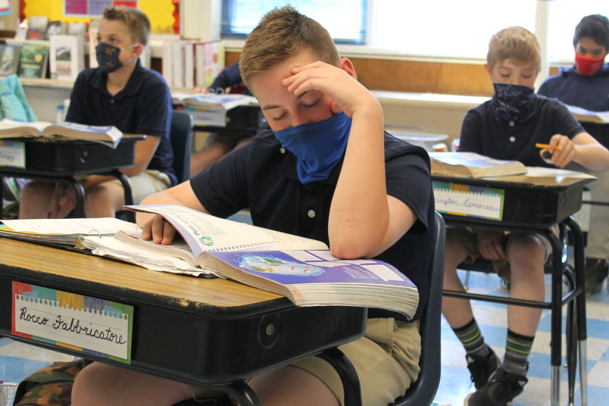 Rocco Fabbricatore in his St. Michael School classroom