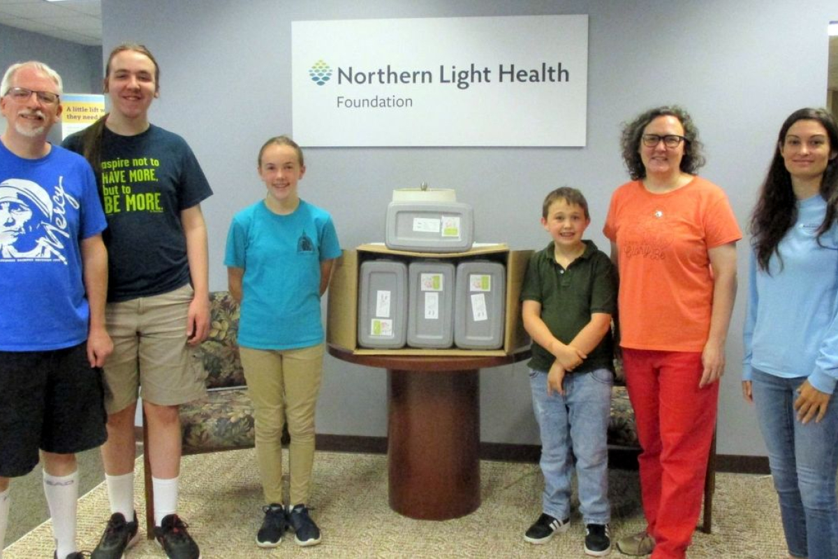 Delivering boxes to a Bangor Hospital
