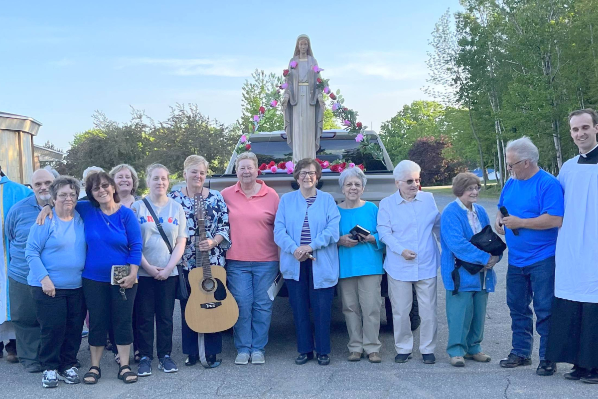 Rosary Procession in East Millinocket