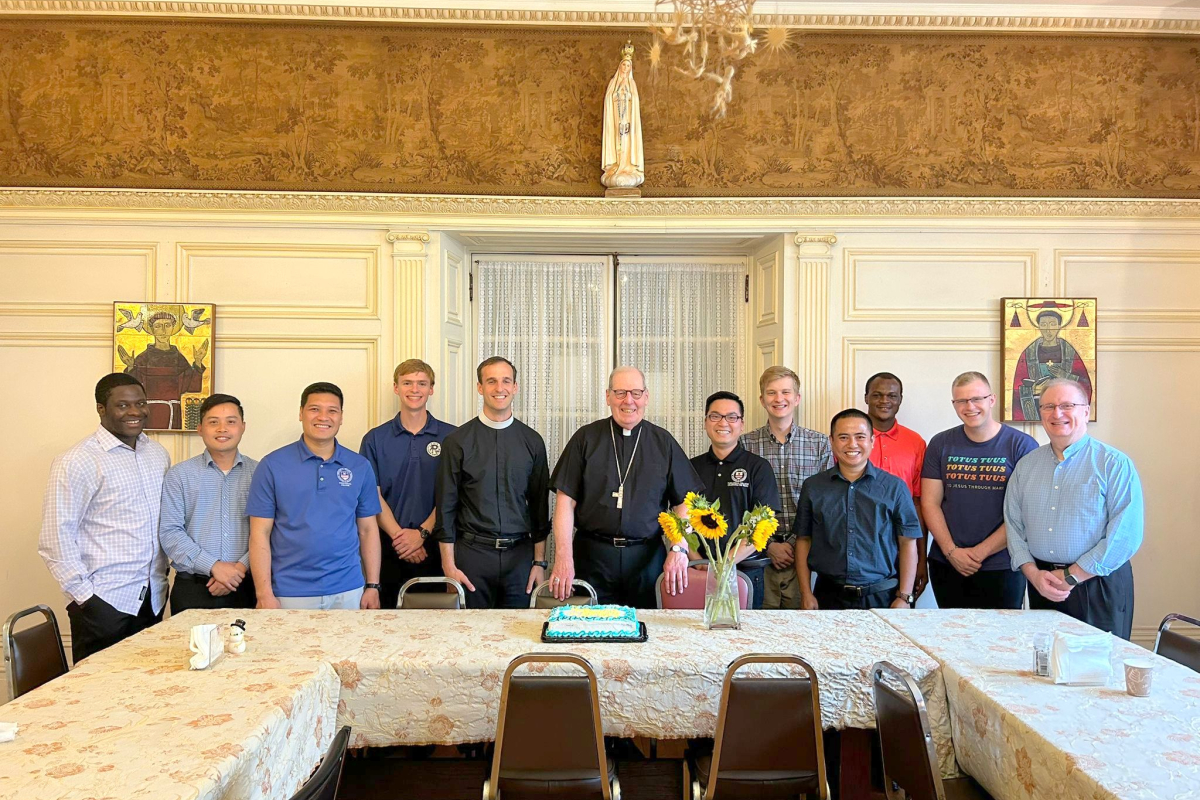 Bishop Deeley and Seminarians