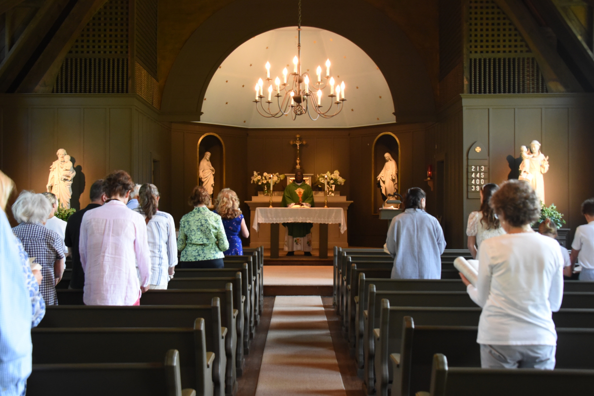 St. Mary of the Isles Church as seen from the back.